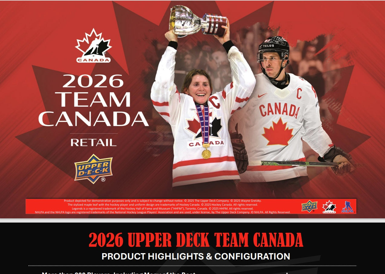 2025/26 Upper Deck Team Canada Blaster Box/Case PRE ORDER