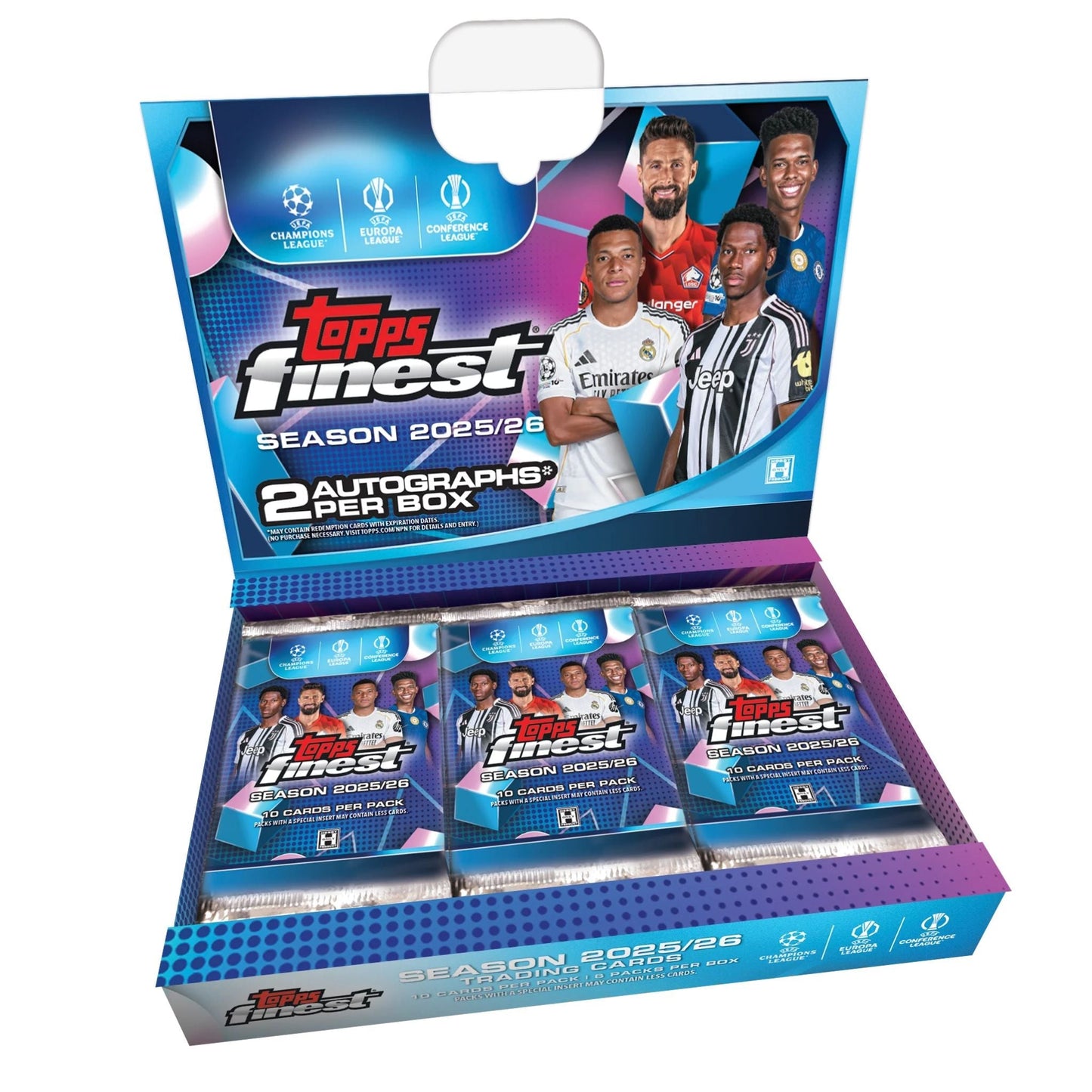 2025/26 Topps Finest UEFA Club Competitions Soccer Hobby Box (Presell)