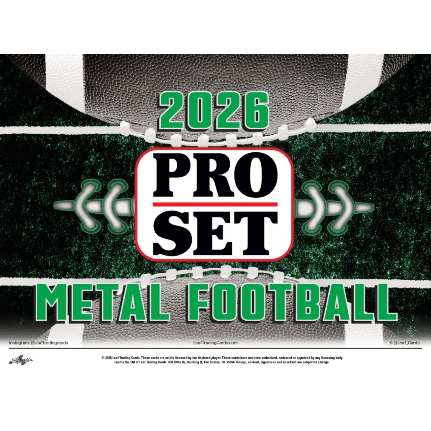 2026 Leaf Pro Set Metal Football Jumbo Box (Presell)