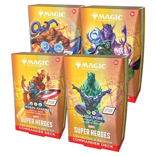 Magic The Gathering Universes Beyond Marvel Super Heroes Collector Commander Deck Display (4 Decks) (Presell)
