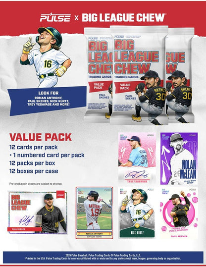 2026 Pulse Big League Chew MLB Baseball Value Pack/Box PRE ORDER