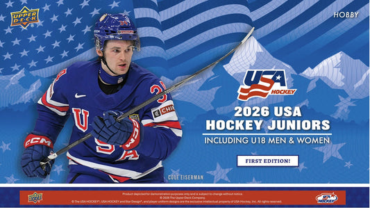 2026 Upper Deck Team USA Juniors Hockey Hobby Box/Case PRE ORDER
